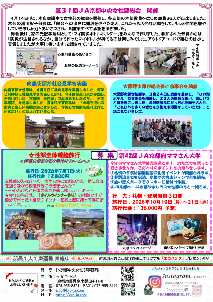 JA京都中央女性部だより「きらめき」Vol.24